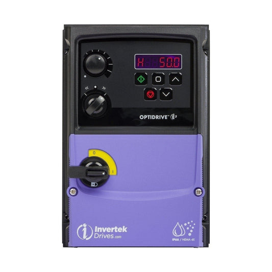 E3 IP66 Indoor/Outdoor 0.37kW 230V 1ph to 3ph AC Inverter, SW, C1 EMC