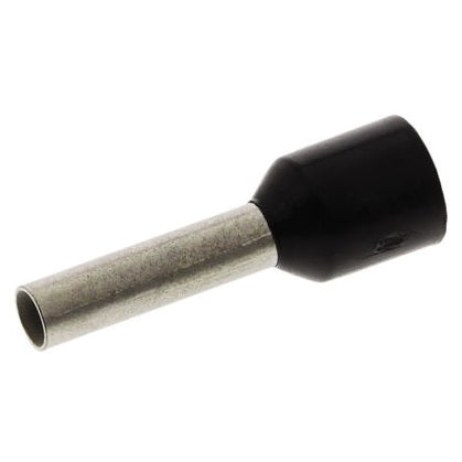 Insulated Crimp Bootlace Ferrule 8.2mm Pin Length, Black