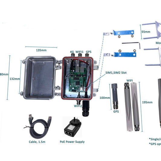 Outdoor 4G router with Waterproof Housing