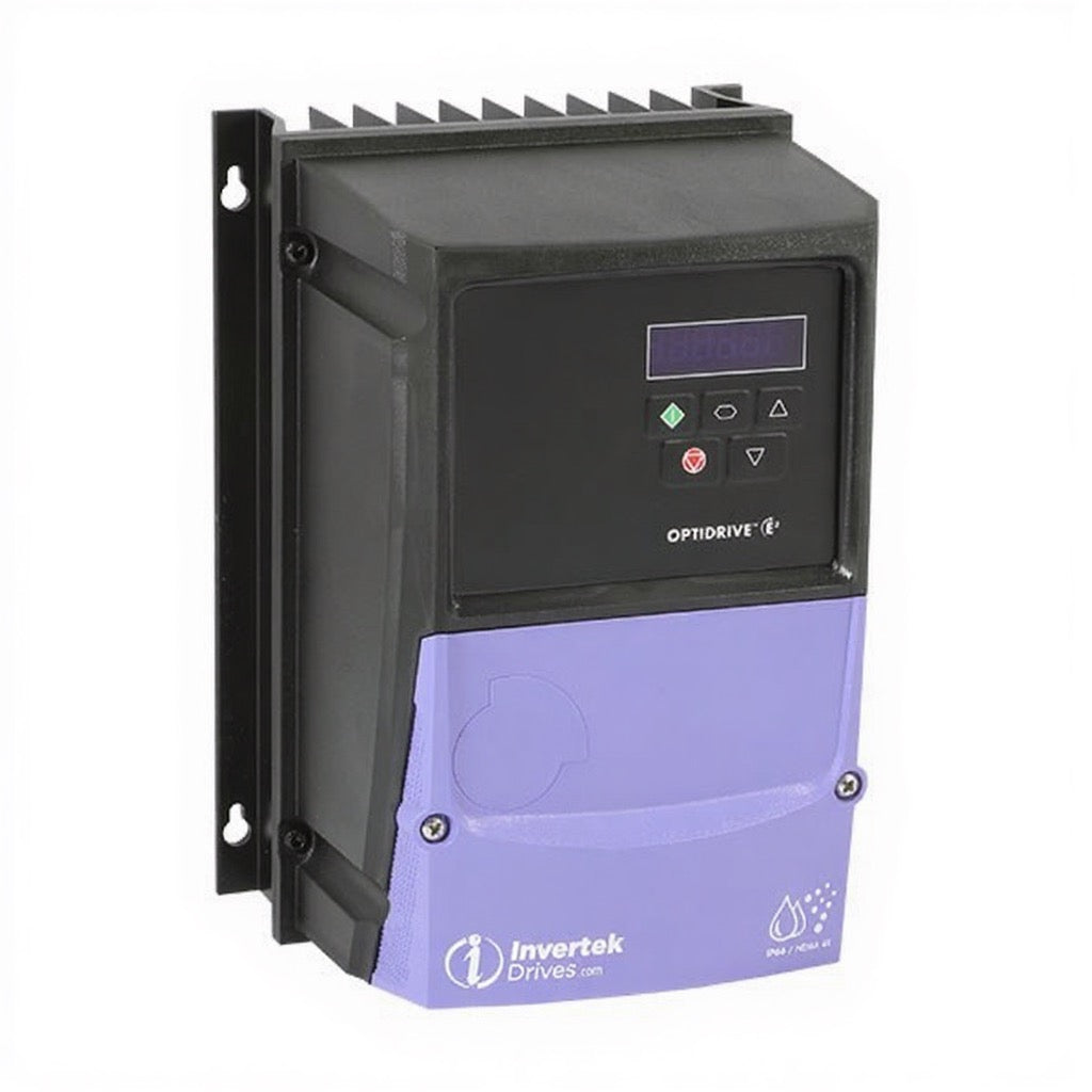 E3 IP66 Indoor/Outdoor 0.37kW 230V 1ph to 3ph AC Inverter, C1 EMC